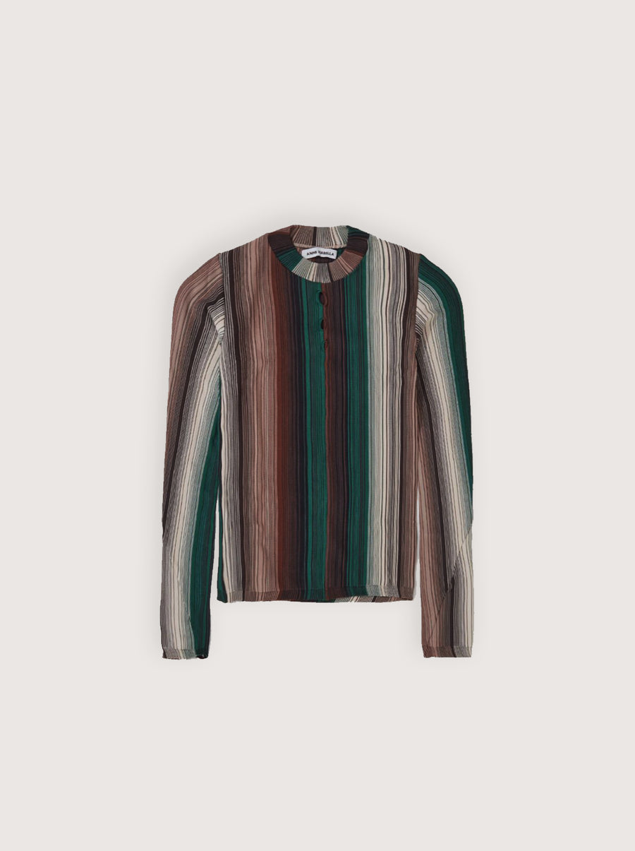 Stripe Long Sleeve Knitted Top