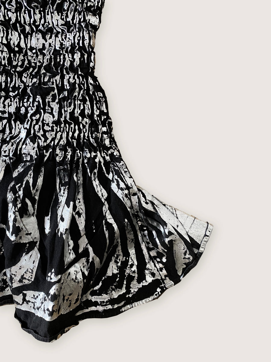 Mettalic Denim Dress